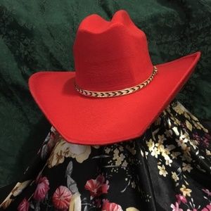 NWOT Summit Red Wool/Felt Blend Cowboy Cowgirl Hat